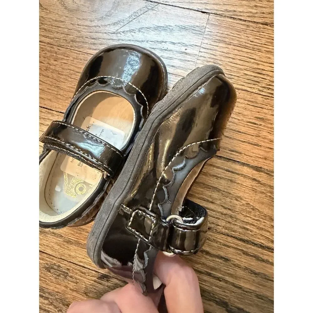 See Kai Run Jane II Black Patent Leather Mary Jane Shoes Size Toddler Girl 6 NEW